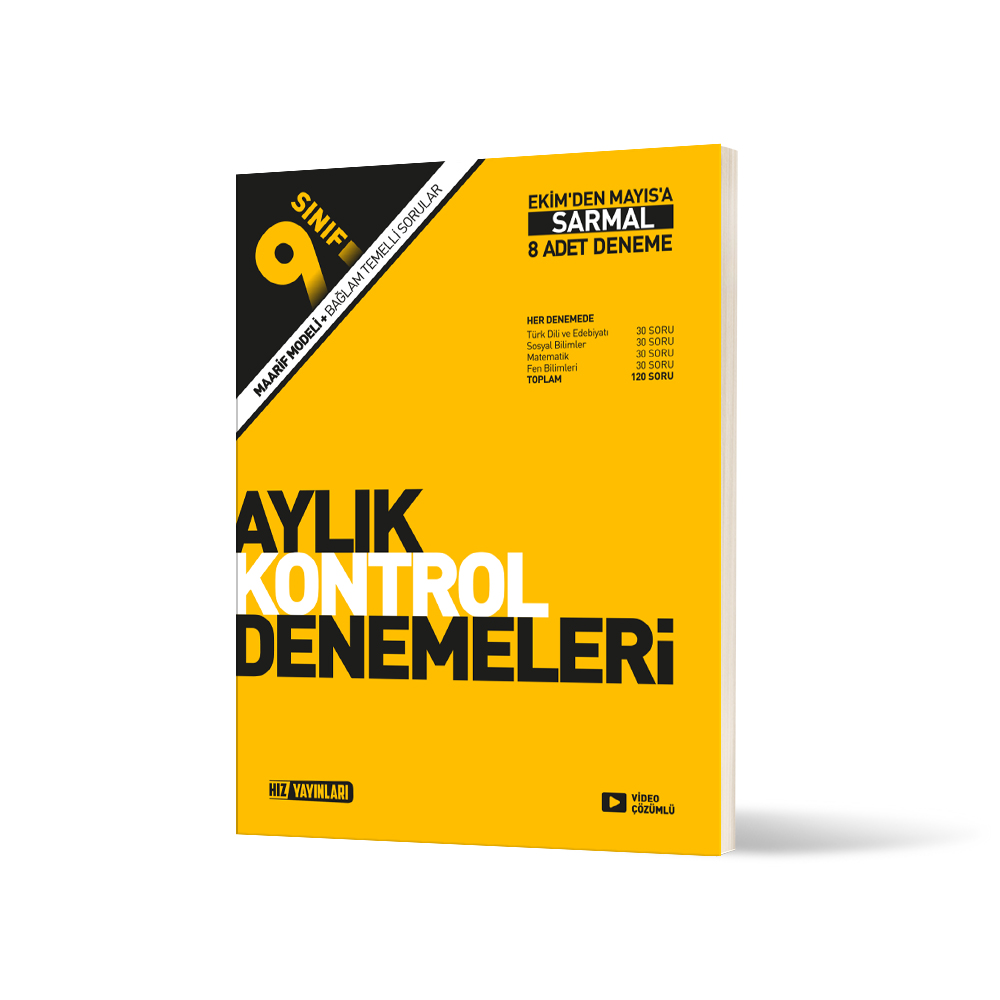 9. Sınıf Aylık Kontrol Denemeleri